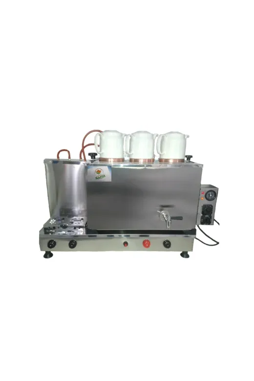 SAFİR ÇAY KAZANLARI 26072024inoks3gaz Safirim 3 Gözlü İnoks Çay Kazanı Çay Ocağı İnoks Çay Semaveri Elektrik+Doğalgazlı İnoks Çay Makinesi