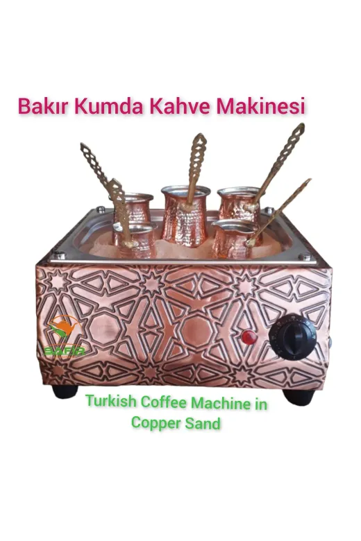 Safir ORTA BOY KUMDA KAHVE MAKİNESİ Bakır Kumda Kahve Makinesi Orta Boy 35X28 Cm Bakır Kumda Kahve Közde Kahve