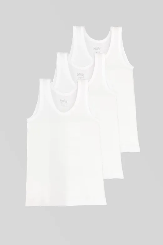 Şahinler LORELM34SHN452C1 Ec002, 6'lı Paket Erkek Çocuk Askılı Penye Atlet Ec002 %100 Pamuklu