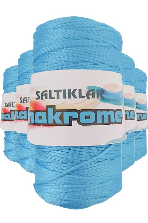 SALTIKLAR RT-RYL-5ARSLTMKRM3050 5 Adet Polyester Makrome İpi 3050 Mavi 100 Gr