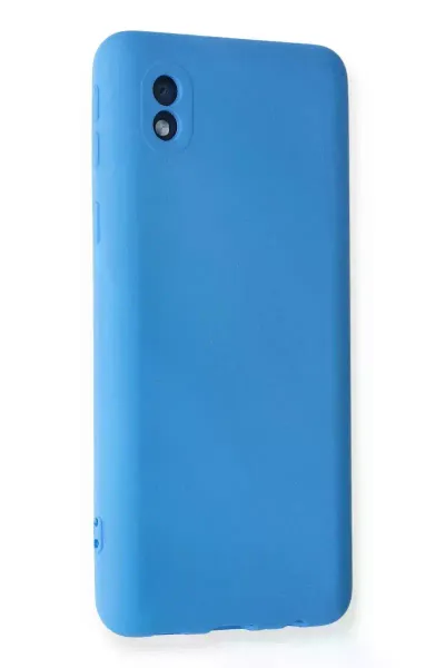 Samsung Galaxy A01 Core Kılıf Nano içi Kadife Silikon - Mavi