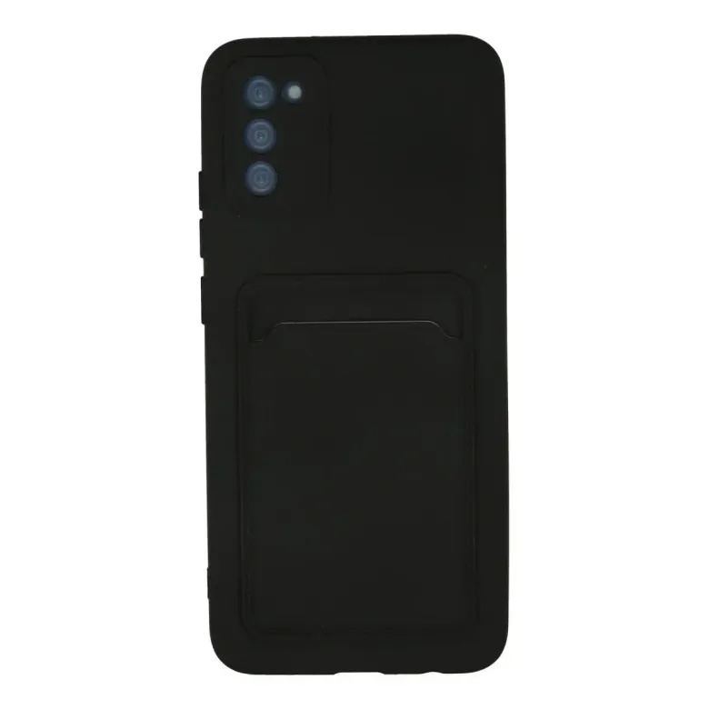 Samsung Galaxy A02s Kılıf Kelvin Kartvizitli Silikon - Siyah