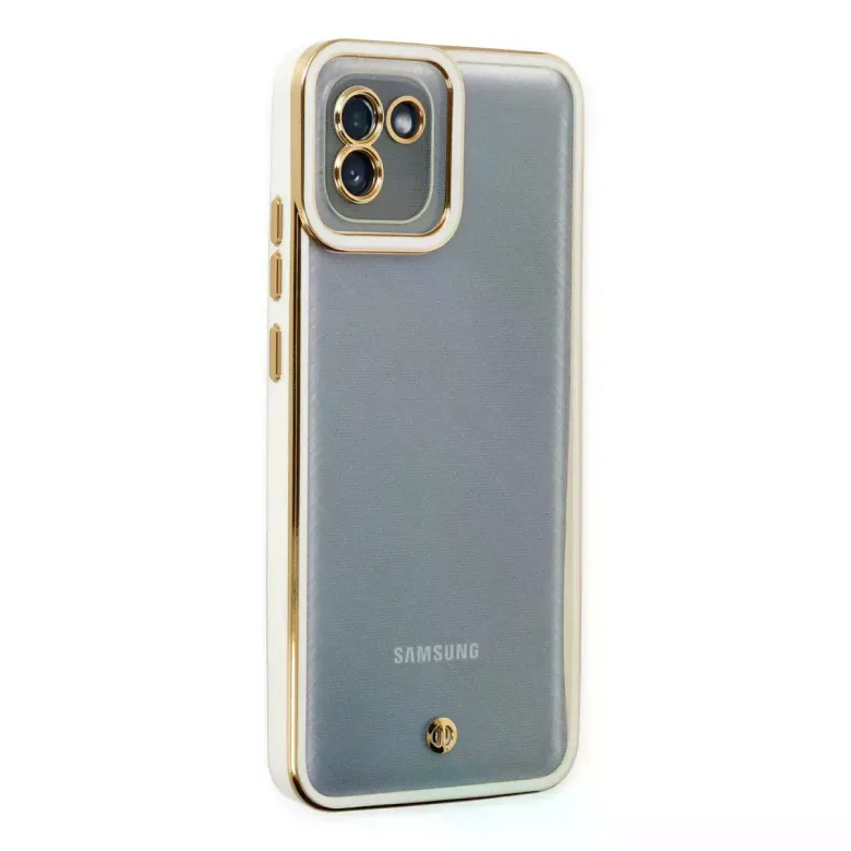 Samsung Galaxy A03 Kılıf Liva Lens Silikon - Beyaz
