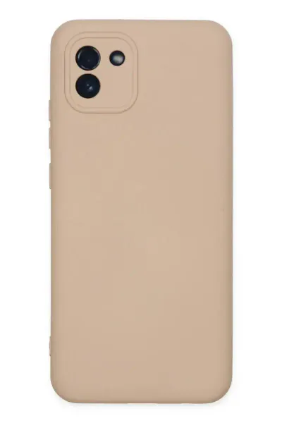 Samsung Galaxy A03 Kılıf Nano içi Kadife Silikon - Pudra