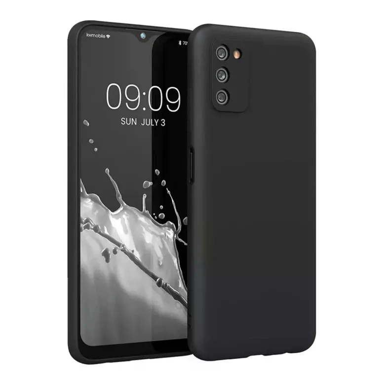 Samsung Galaxy A03s Kılıf First Silikon - Siyah