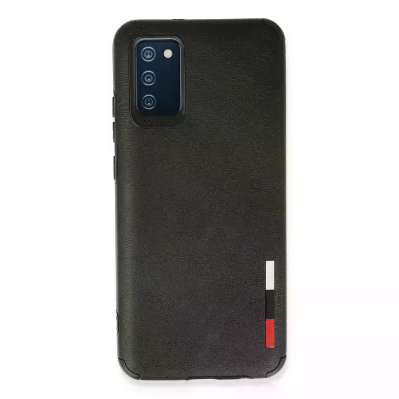 Samsung Galaxy A03s Kılıf Loop Deri Silikon - Siyah