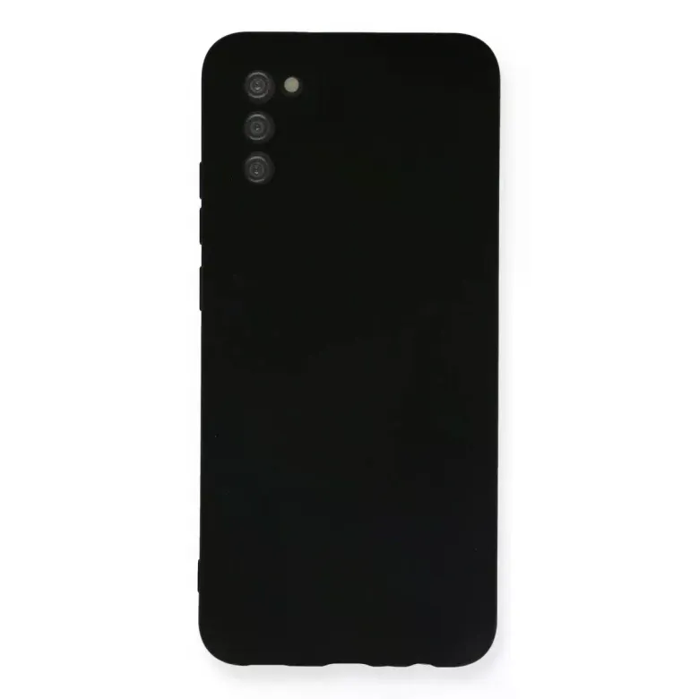 Samsung Galaxy A03s Kılıf Nano İçi Kadife Silikon - Siyah