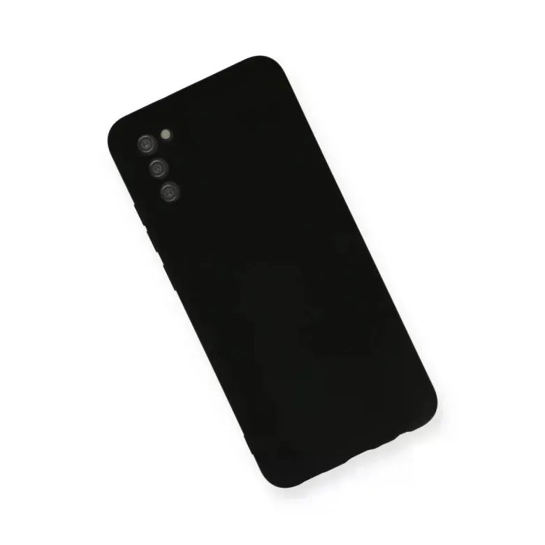 Samsung Galaxy A03s Kılıf Nano İçi Kadife Silikon - Siyah