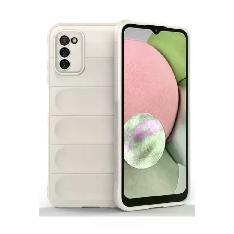Samsung Galaxy A03s Kılıf Optimum Silikon - Krem