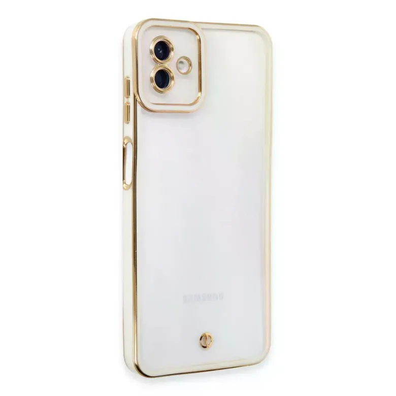 Samsung Galaxy A04 Kılıf Liva Lens Silikon - Beyaz