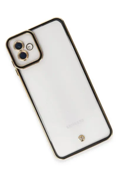 Samsung Galaxy A04 Kılıf Liva Lens Silikon - Siyah