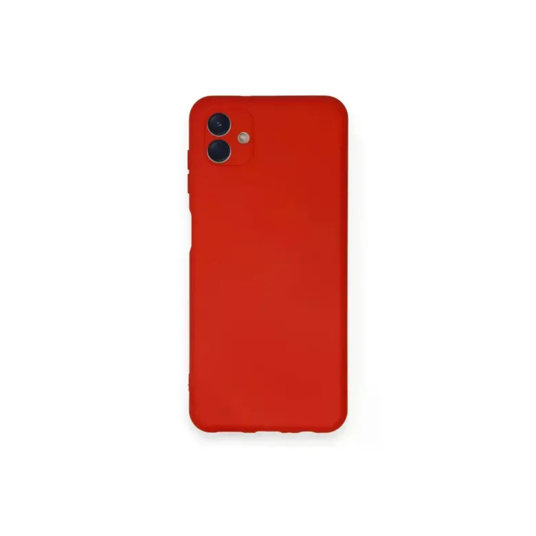 Samsung Galaxy A04 Kılıf Nano içi Kadife Silikon - Kırmızı