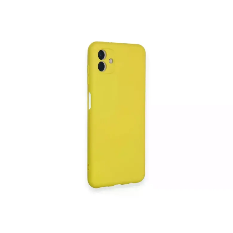 Samsung Galaxy A04 Kılıf Nano içi Kadife Silikon - Sarı