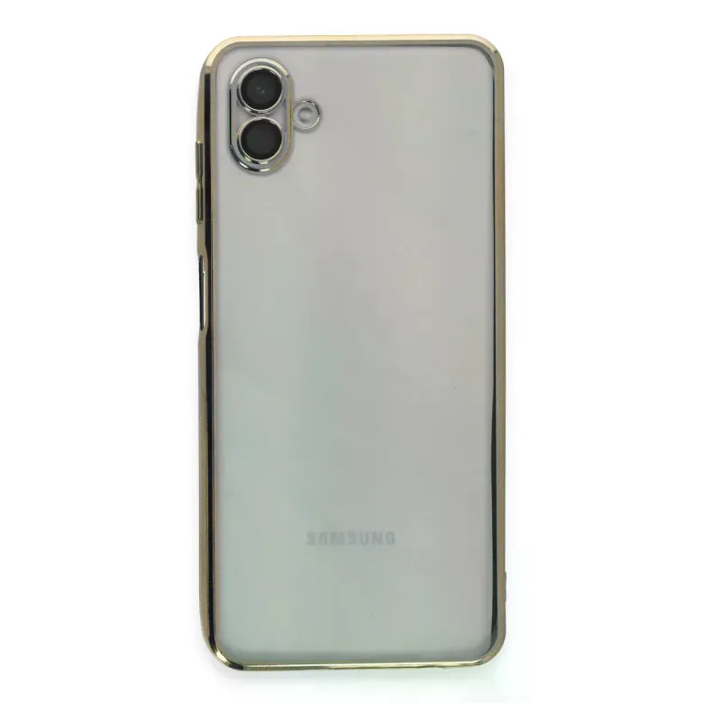 Samsung Galaxy A04 Kılıf Razer Lensli Silikon - Gold