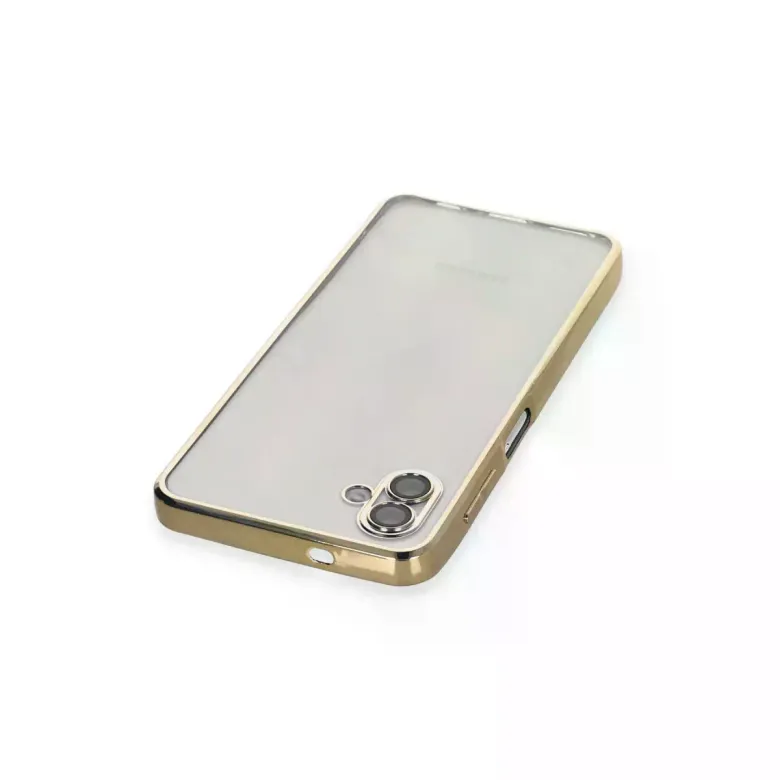 Samsung Galaxy A04 Kılıf Razer Lensli Silikon - Gold