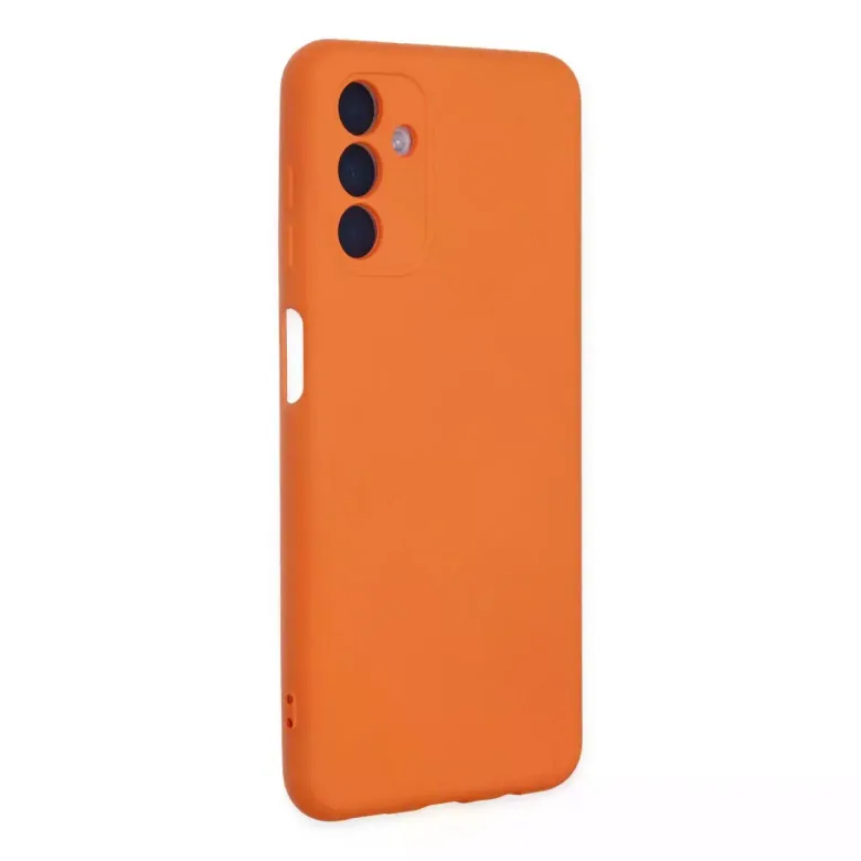 Samsung Galaxy A04S Kılıf Nano içi Kadife Silikon - Turuncu