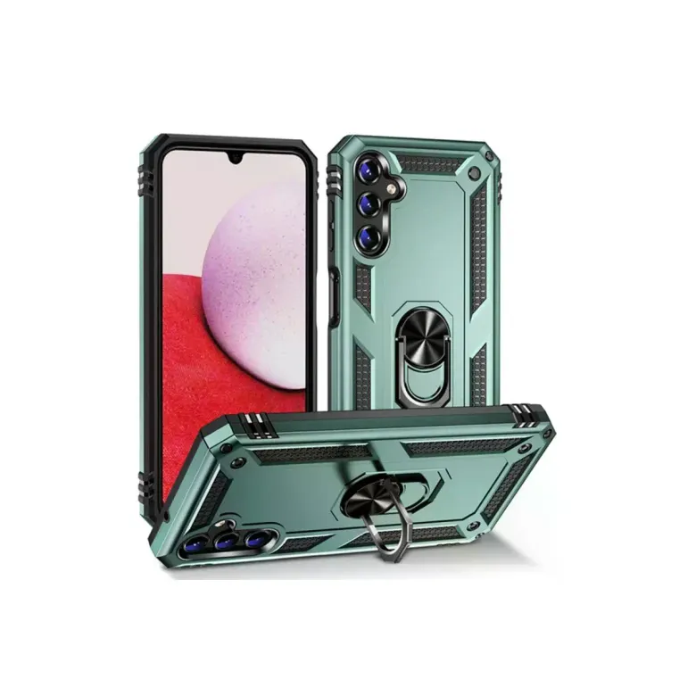 Samsung Galaxy A04S Kılıf Sofya Yüzüklü Silikon Kapak - Yeşil