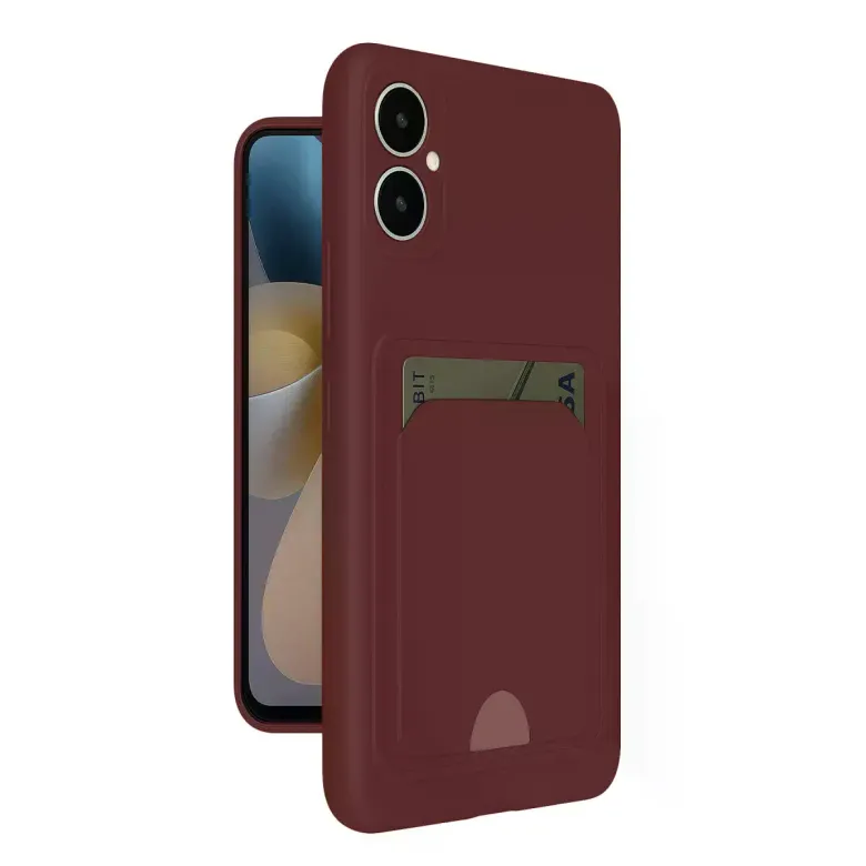 Samsung Galaxy A05 Kelvin Kartvizitli Silikon - Bordo
