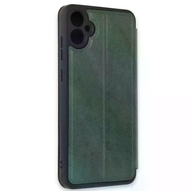 Samsung Galaxy A05 Kılıf Flip Cover - Koyu Yeşil