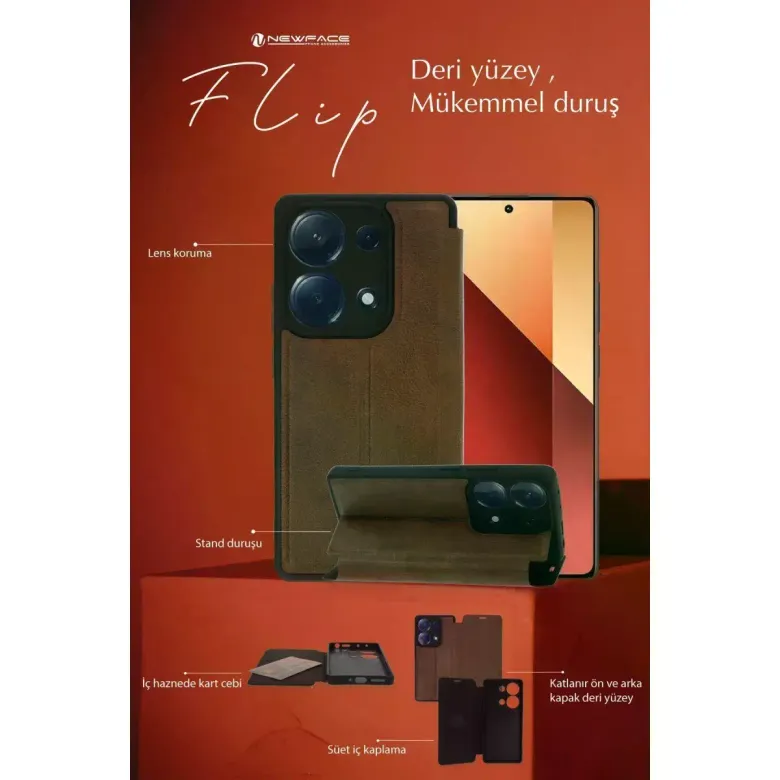 Samsung Galaxy A05 Kılıf Flip Cover - Koyu Yeşil
