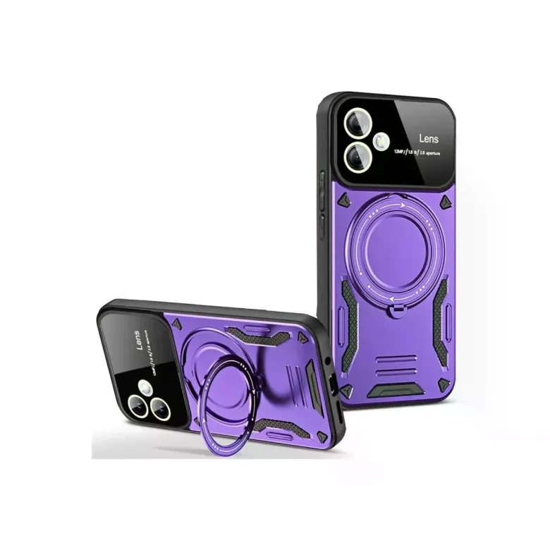 Samsung Galaxy A05 Kılıf Joy Lens Standlı Kapak - Mor