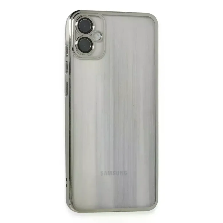 Samsung Galaxy A05 Kılıf Razer Lensli Silikon - Gümüş