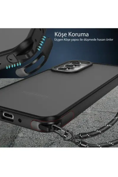 Samsung Galaxy A05S Kılıf Elegant Kapak - Titan Gri