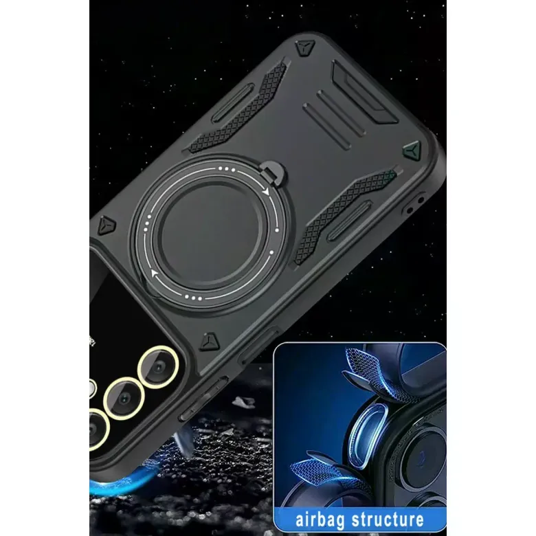 Samsung Galaxy A05s Kılıf Joy Lens Standlı Kapak - Lacivert