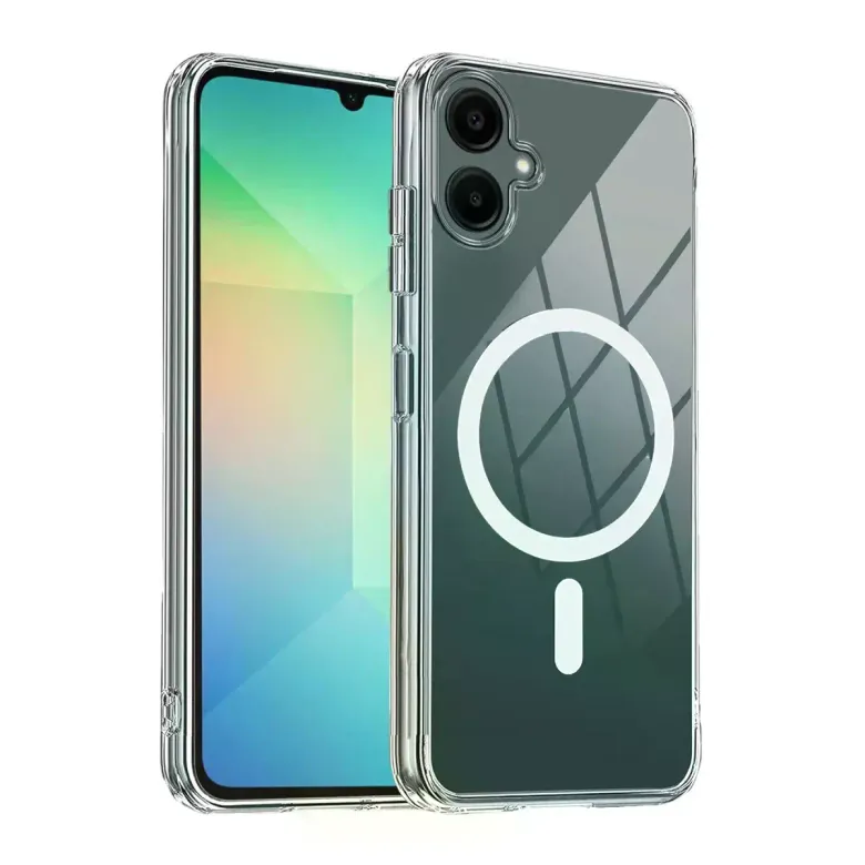 Samsung Galaxy A06 Combo Sert Şeffaf Magsafe Kapak - Şeffaf