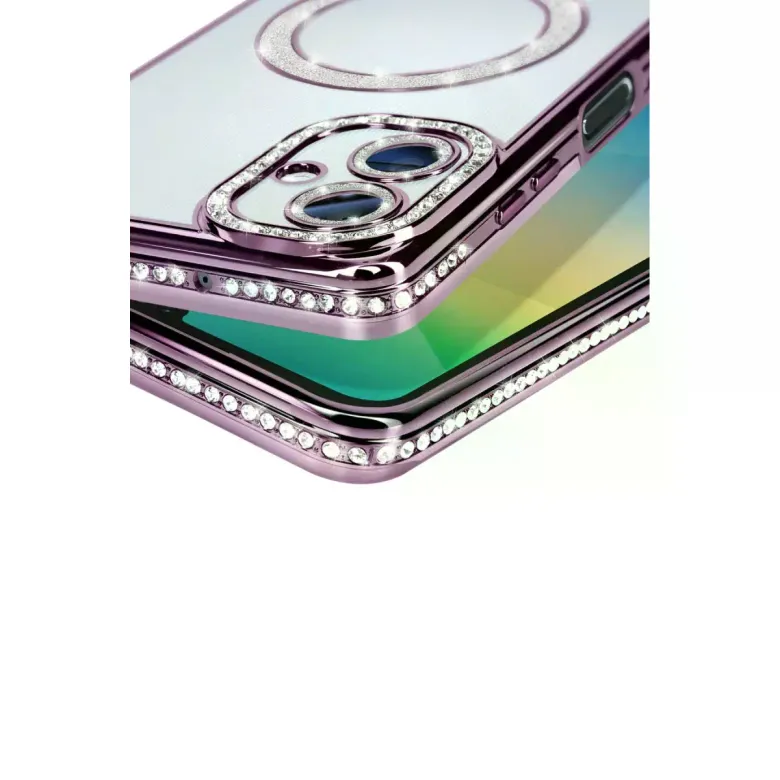 Samsung Galaxy A06 Joke Simli Magneticsafe Kılıf - Derin Mor