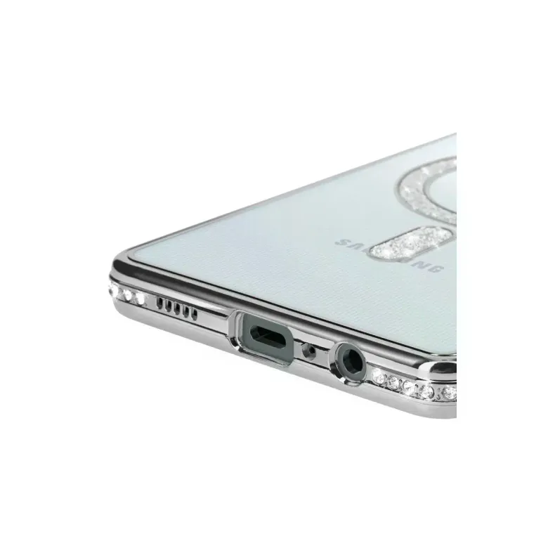 Samsung Galaxy A06 Joke Simli Magneticsafe Kılıf - Gümüş