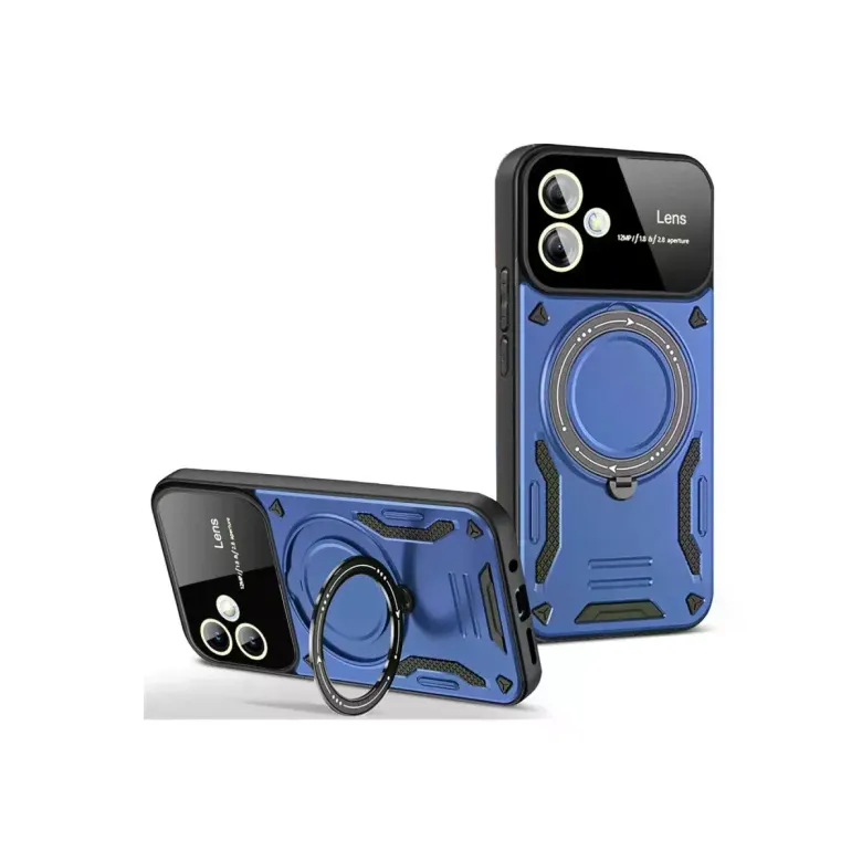 Samsung Galaxy A06 Kılıf Joy Lens Standlı Kapak - Lacivert