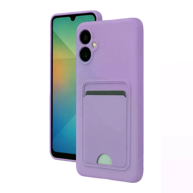 Samsung Galaxy A07 4G Kelvin Kartvizitli Silikon - Lila
