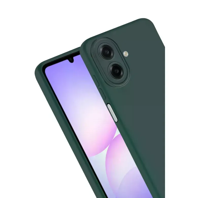 Samsung Galaxy A07 4g Nano İçi Kadife Silikon - K.yeşil