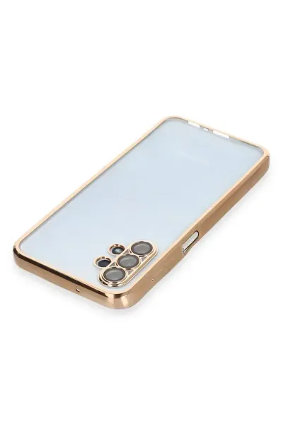 Samsung Galaxy A13 4G Kılıf Razer Lensli Silikon - Gold