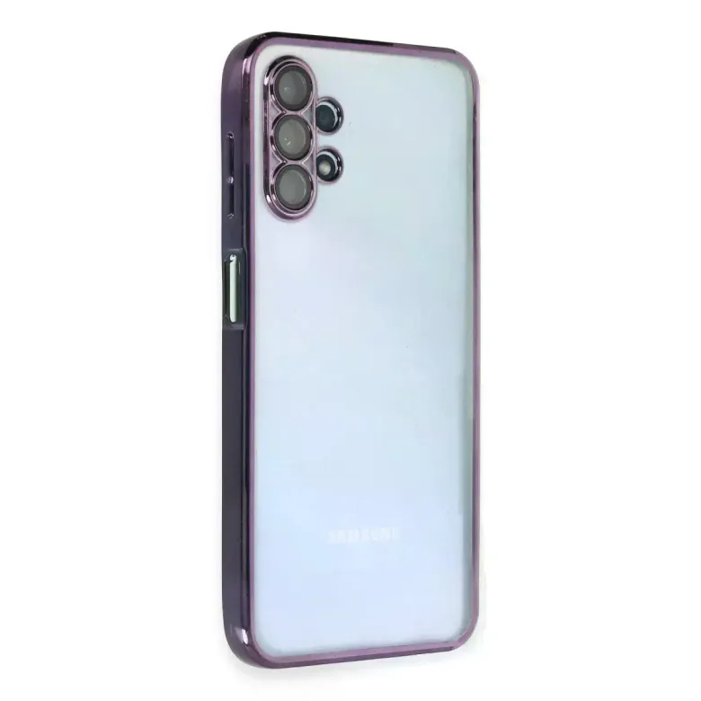 Samsung Galaxy A13 4g Kılıf Razer Lensli Silikon - Mor