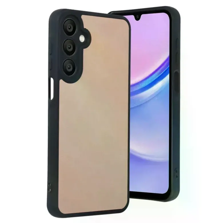 Samsung Galaxy A15 4g Kılıf Aras Deri Kapak - Pudra
