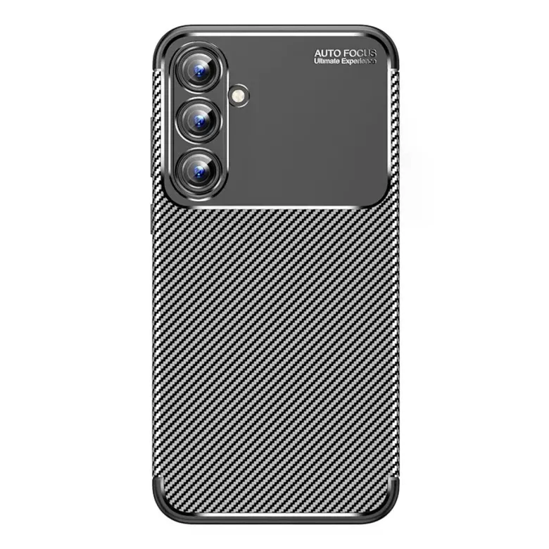 Samsung Galaxy A15 4g Kılıf Auto Focus Karbon Kapak - Siyah