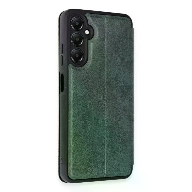 Samsung Galaxy A15 4g Kılıf Flip Cover - Koyu Yeşil