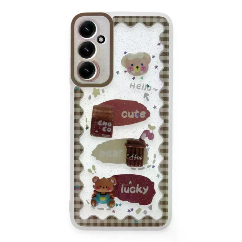 Samsung Galaxy A15 4g Kılıf Sweet Desenli Silikon Kapak - Şeffaf