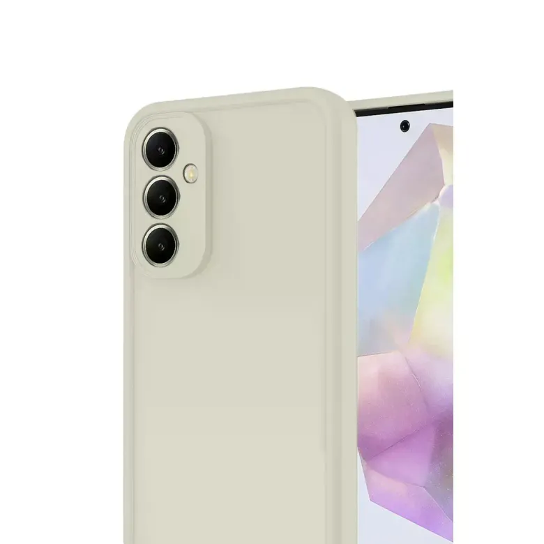 Samsung Galaxy A16 5g Kılıf Viera Silikon - Krem