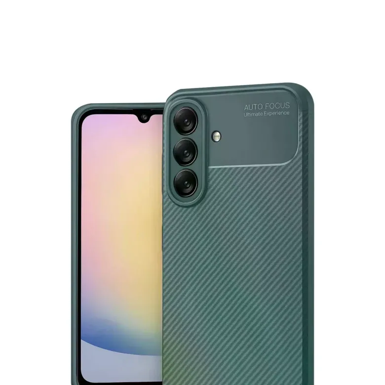 Samsung Galaxy A17 5g Auto Focus Karbon Kapak - Koyu Yeşil