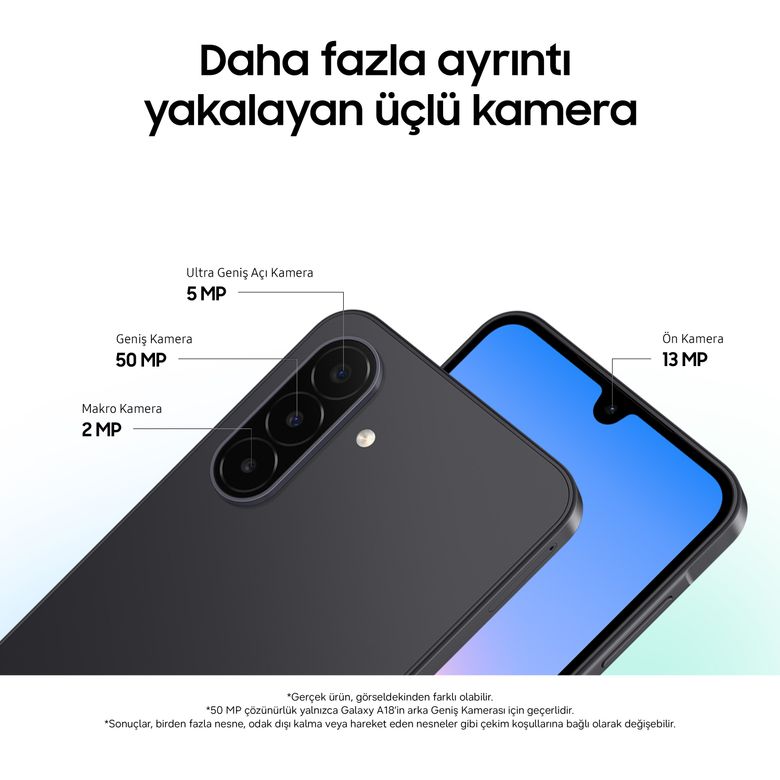 Samsung Galaxy A18 128 4 128 GB (Samsung Türkiye Garantili) Siyah