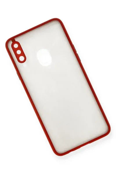 Samsung Galaxy A20S Kılıf Montreal Silikon Kapak - Kırmızı