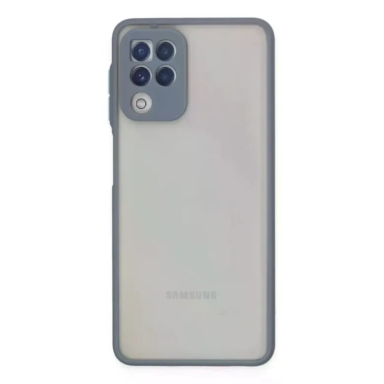 Samsung Galaxy A22 Kılıf Montreal Silikon Kapak - Gri