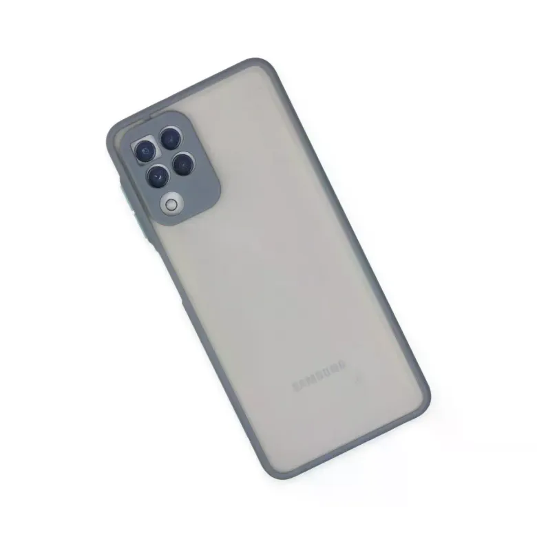 Samsung Galaxy A22 Kılıf Montreal Silikon Kapak - Gri