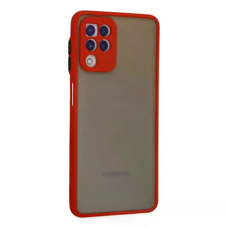 Samsung Galaxy A22 Kılıf Montreal Silikon Kapak - Kırmızı