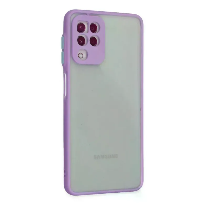 Samsung Galaxy A22 Kılıf Montreal Silikon Kapak - Mor