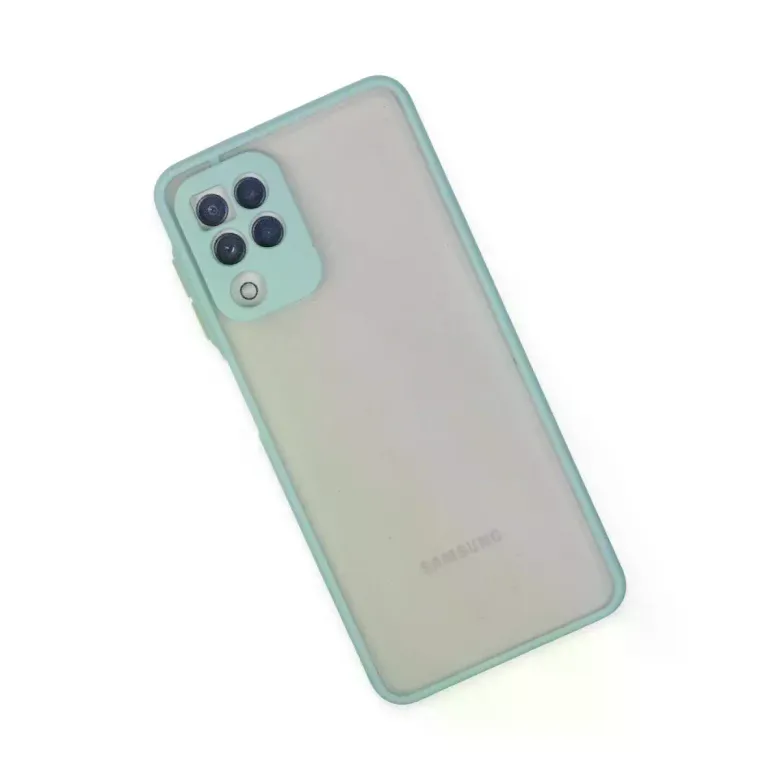 Samsung Galaxy A22 Kılıf Montreal Silikon Kapak - Turkuaz