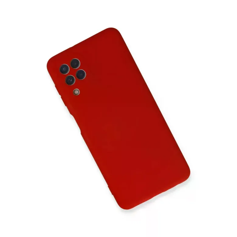 Samsung Galaxy A22 Kılıf Nano İçi Kadife Silikon - Kırmızı